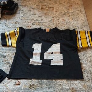 Black and Yellow Football Jersey vintage and cropped